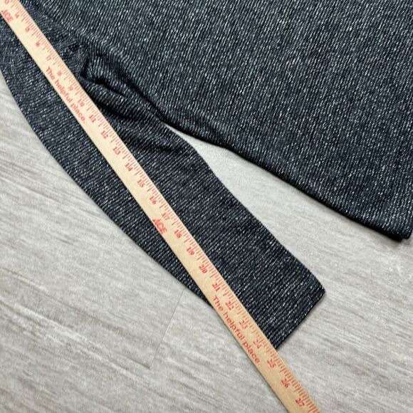 Chicos Top Size 1 Metallic Silver Long Sleeve Pullover Round Neck Woven Fabric - Picture 5 of 6